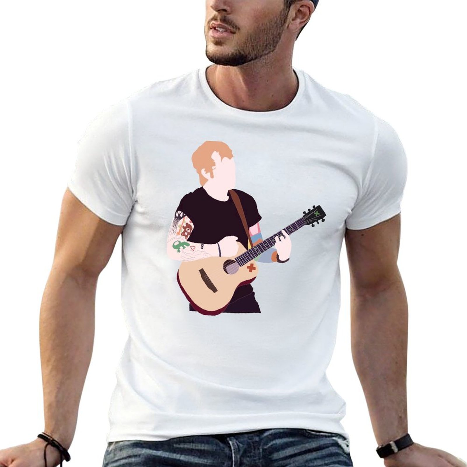 Anime Merchandise For Men - Ed Sheeran'ın Resmi Ürünleri Tişört pamuklu