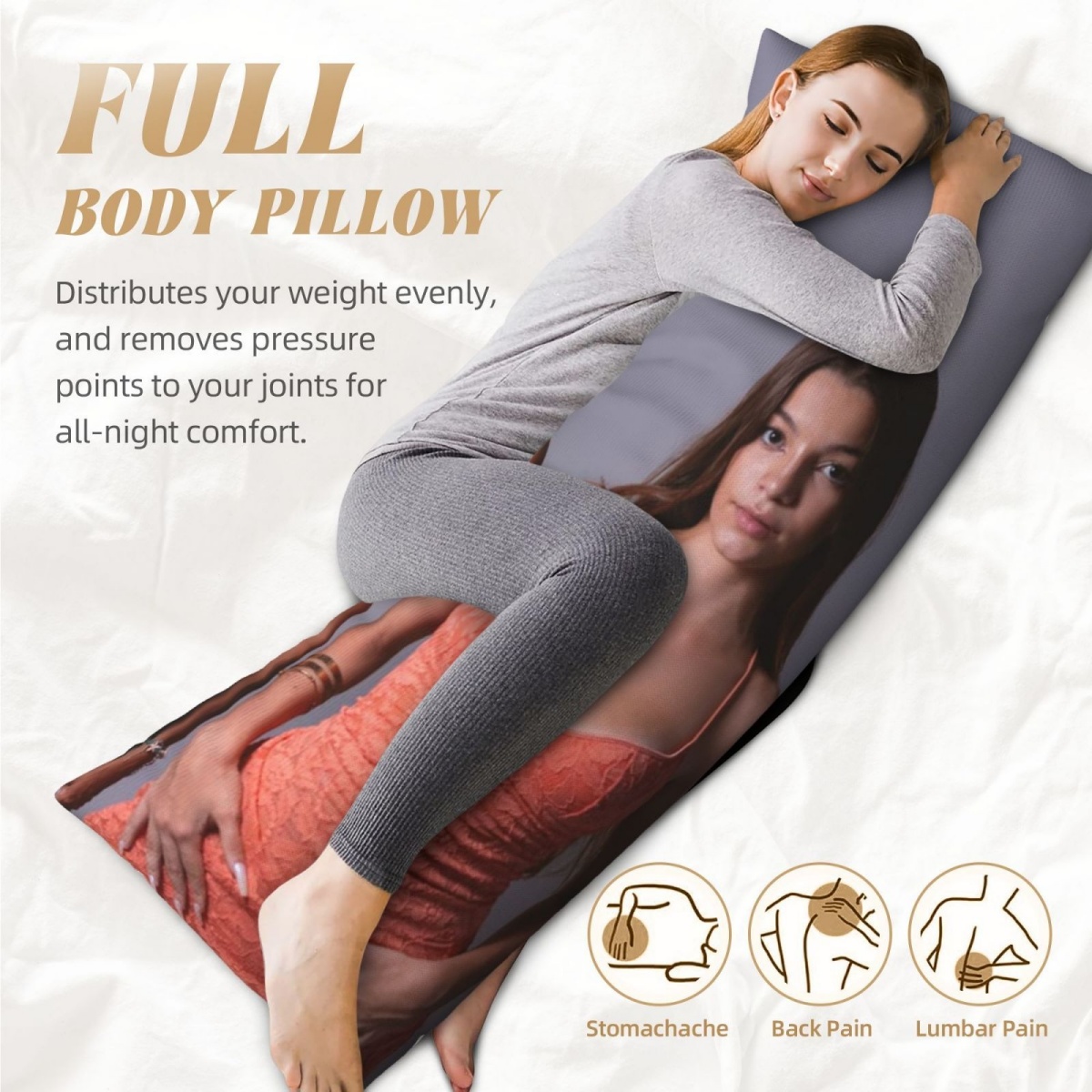 1 Adet Özel Fotoğraf Baskılı Y - Body Pillow Cover incelemesi ve fiyatı